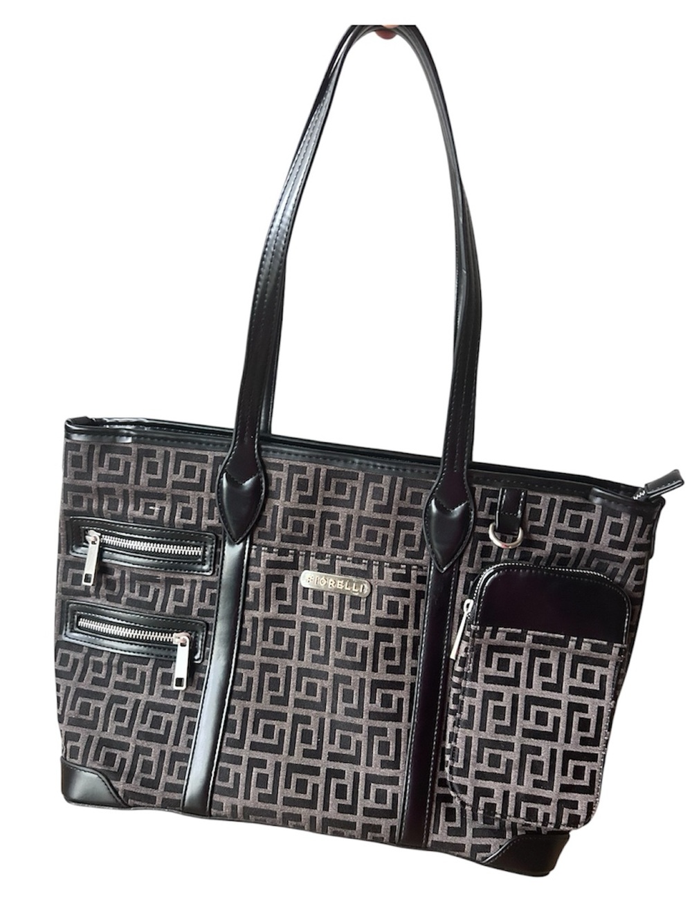 Fiorelli like new black geometric design shoulder bag